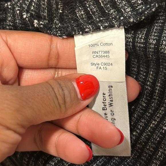 Madewell Striped Crossover Gray Black Striped Cropped Tank Size XS - Picture 8 of 8